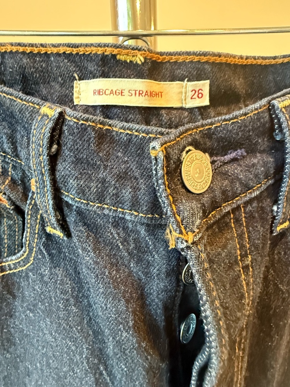 Levi's Women's Dark Blue Straight-Leg Jeans - Picture 4 of 4